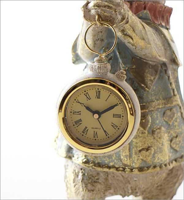 レトロなラビットクロック パステルブルー(4)