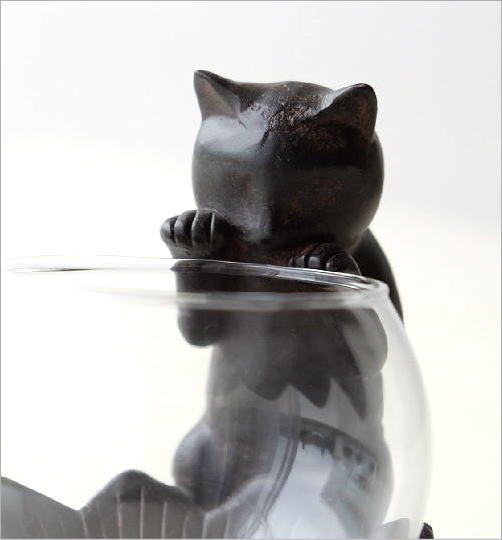 小物入れ ガラス 子ネコのミニベース(2)