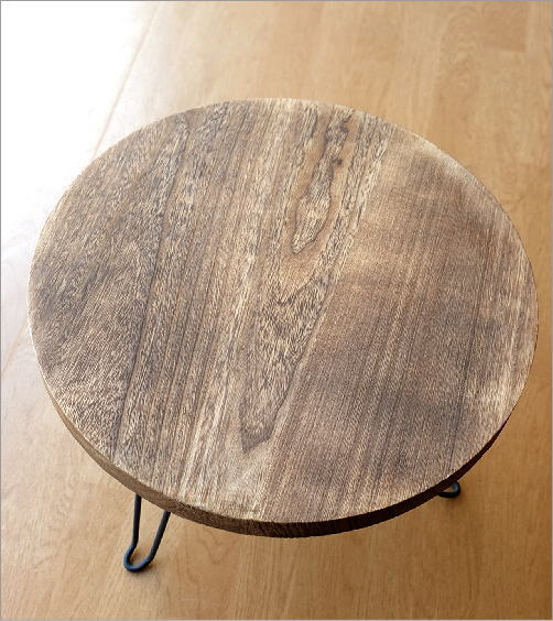 ウッド折り畳みテーブル ラウンド(2)