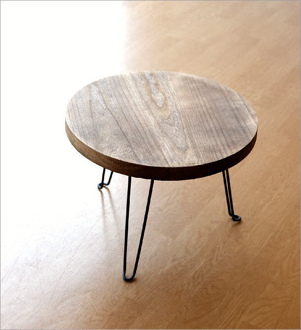 ウッド折り畳みテーブル ラウンド(6)