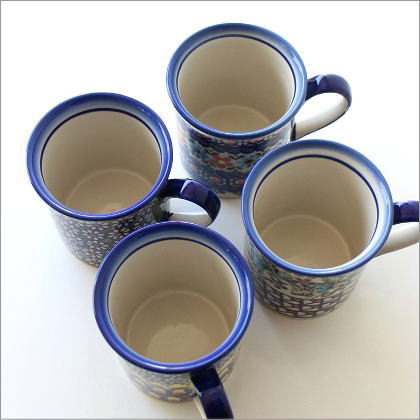 ポーランド陶器のマグA 4タイプ(2)