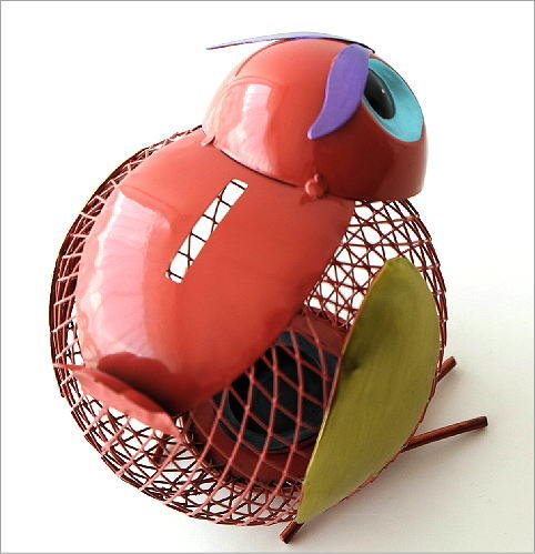 ブリキのオブジェ バード貯金箱(2)