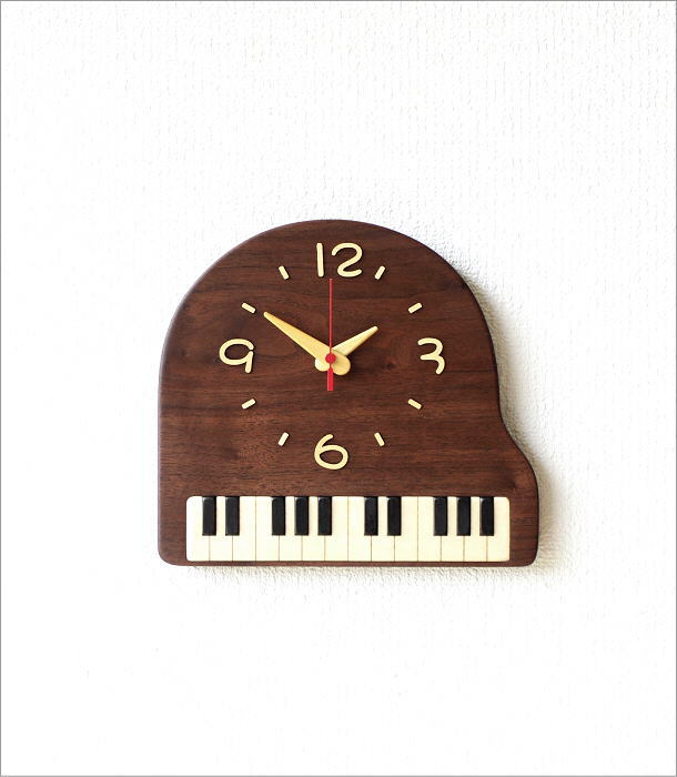 ウッドピアノ型掛け時計 (5)