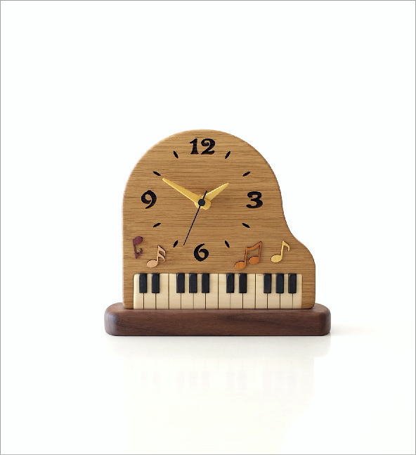 ウッド置き時計 ピアノ(3)
