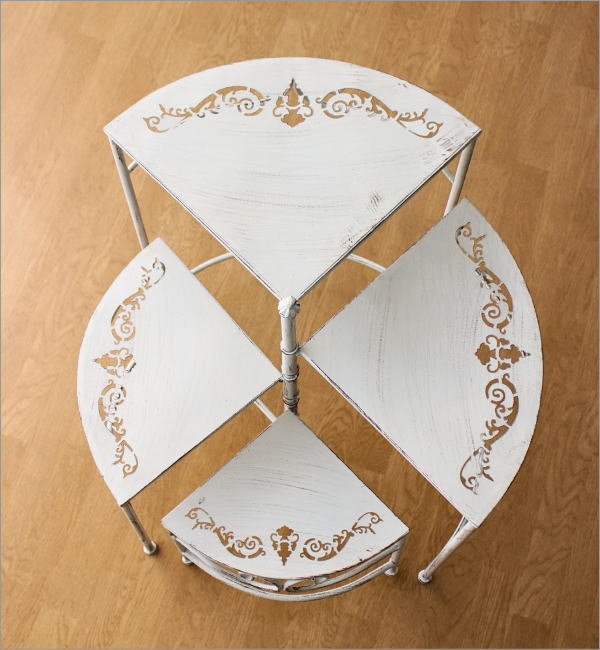 シャビーなWHアイアンのスパイラル花台(2)