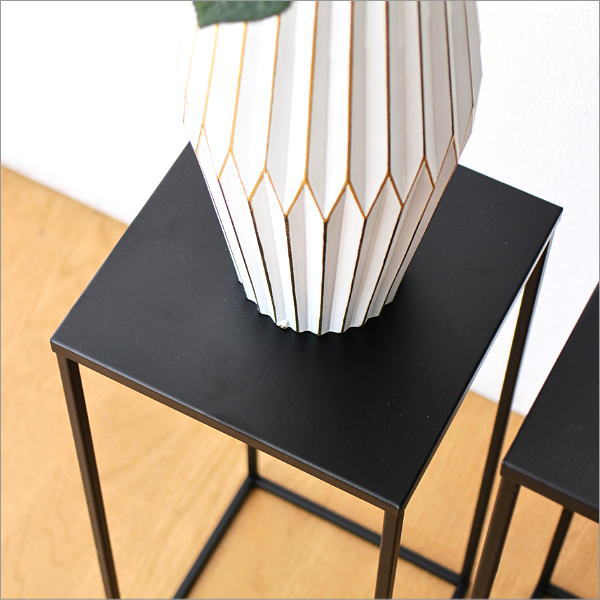 アイアンのシンプルな角花台 3セット(3)