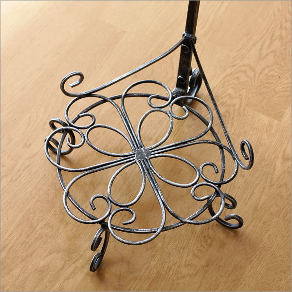 アイアン吊り下げバスケット付きフラワースタンド(5)