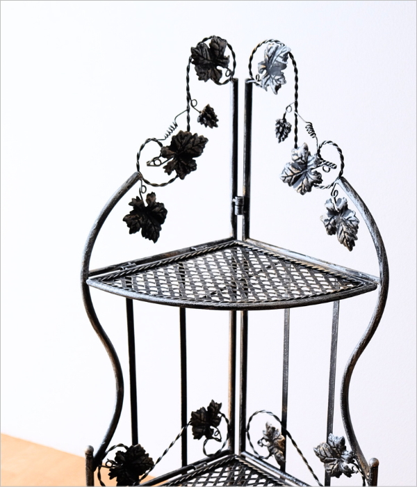 アイアンの3段コーナーラック グレープ(2)