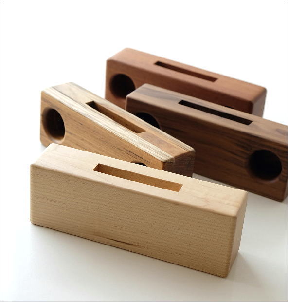 Woodスマホスピーカー ダブル4タイプ(5)