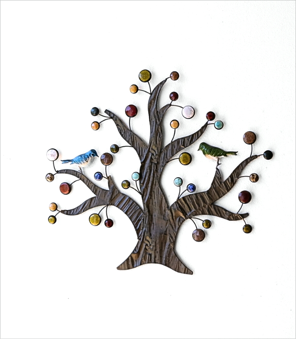 アイアンの壁飾り カラフルツリー(1)