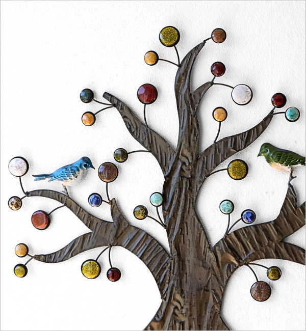 アイアンの壁飾り カラフルツリー(2)