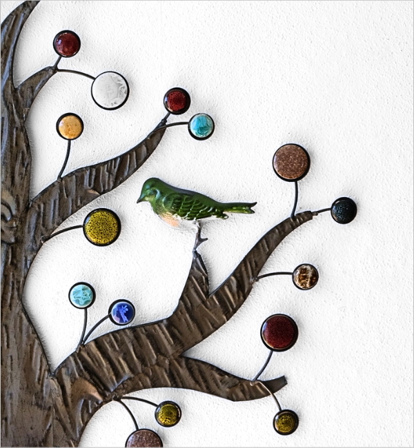 アイアンの壁飾り カラフルツリー(3)