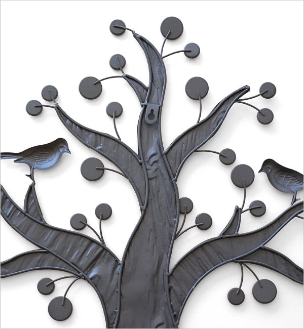 アイアンの壁飾り カラフルツリー(4)