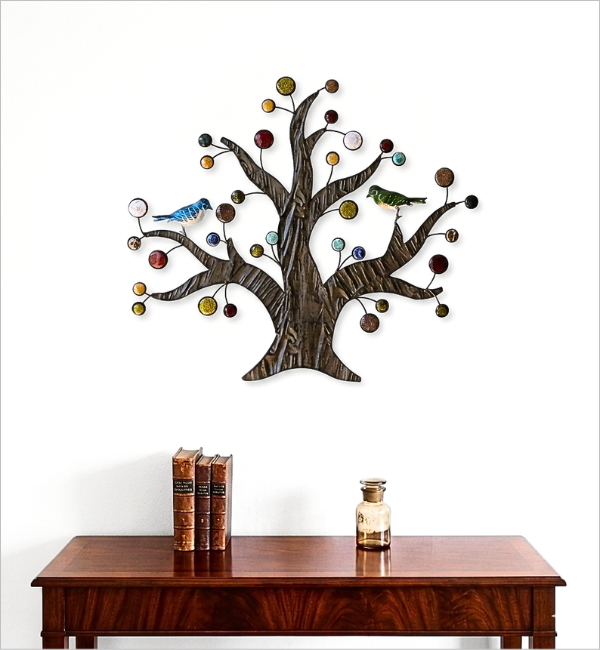 アイアンの壁飾り カラフルツリー(6)
