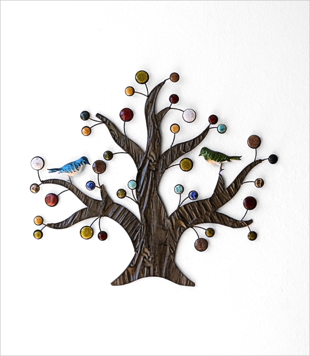 アイアンの壁飾り カラフルツリー(7)