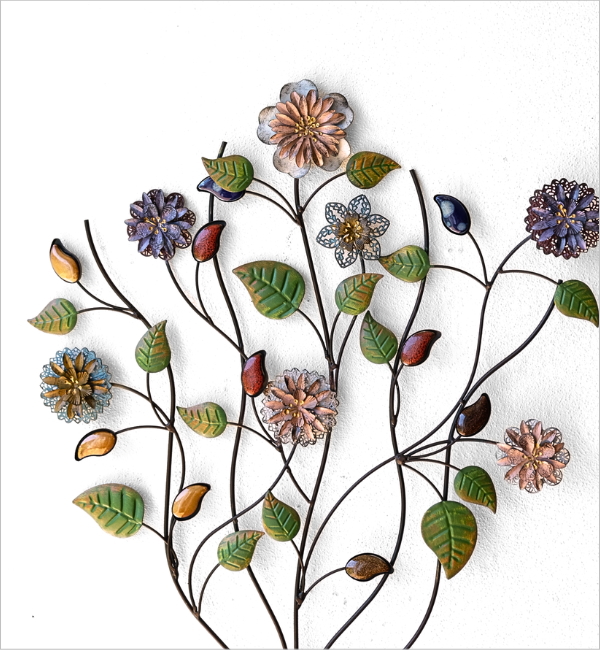 アイアンの壁飾り カラフルフラワー(2)