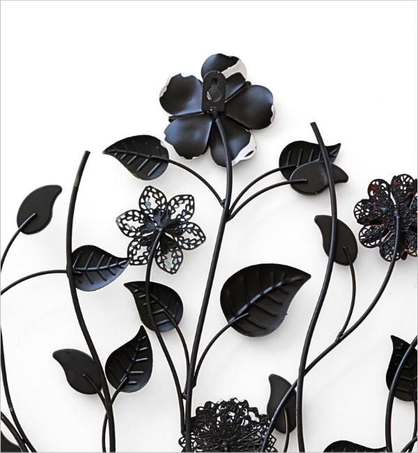 アイアンの壁飾り カラフルフラワー(4)