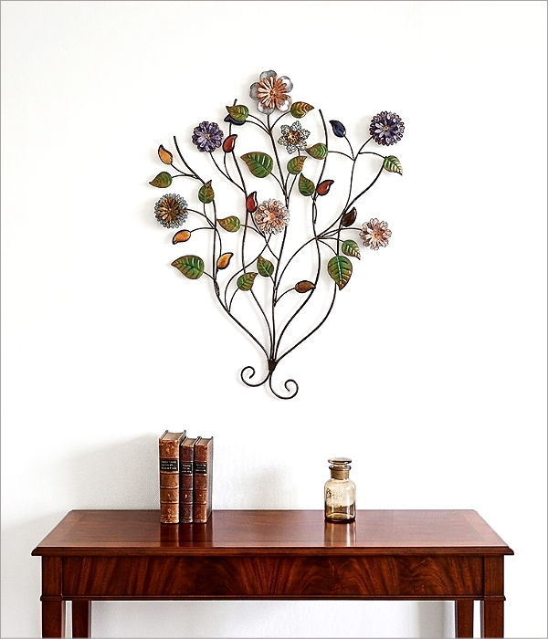 アイアンの壁飾り カラフルフラワー(5)