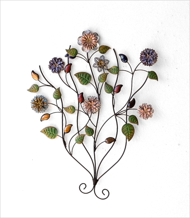 アイアンの壁飾り カラフルフラワー(5)