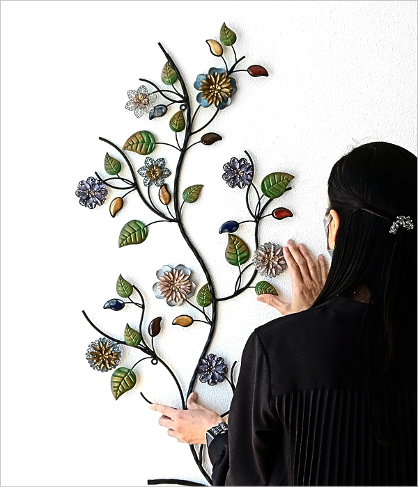 アイアンの壁飾り エレガントブランチ(5)