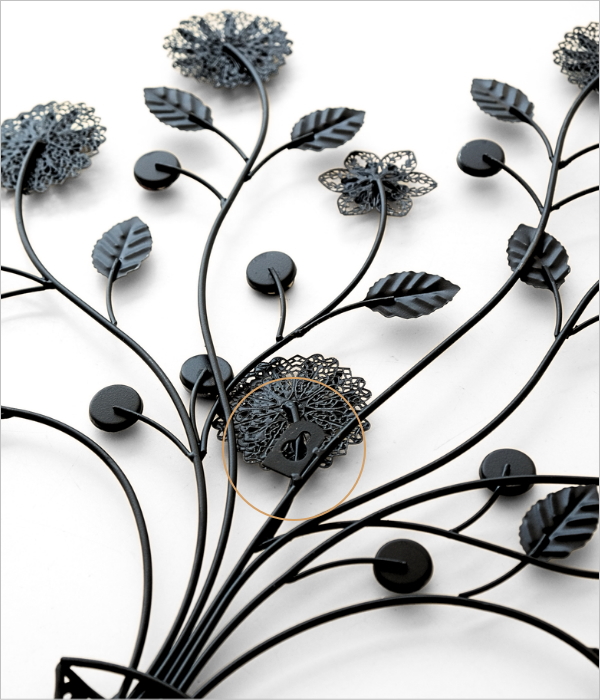 アイアンの壁飾り フラワーベース B(4)