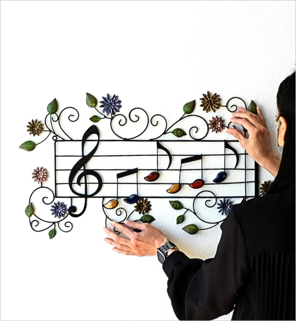 アイアンの壁飾り ミュージックスコアー(4)