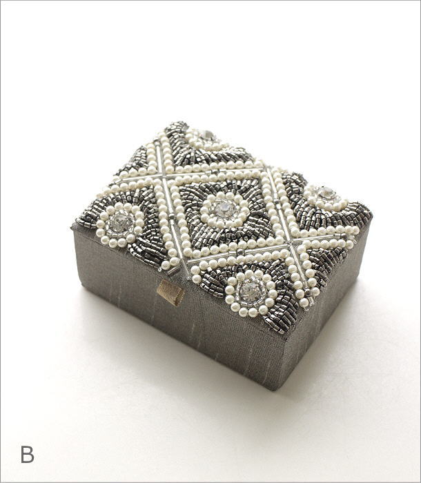 ビーズ刺繍ジュエリーミニボックス 2タイプ(5)