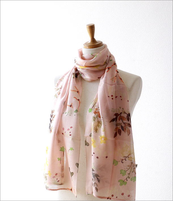 シルクモダール花柄ショール(1)