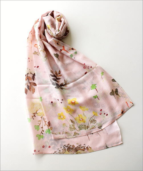 シルクモダール花柄ショール(2)