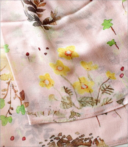 シルクモダール花柄ショール(3)