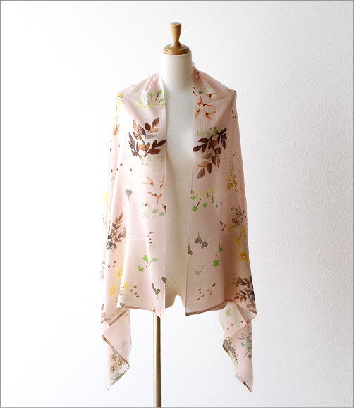 シルクモダール花柄ショール(4)