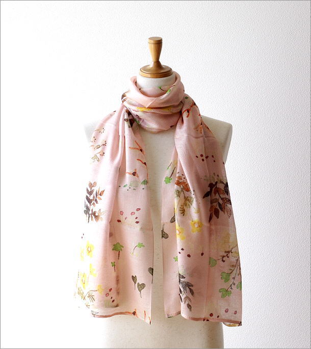 シルクモダール花柄ショール(5)