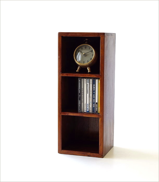 インドのウッドCDラック S(4)