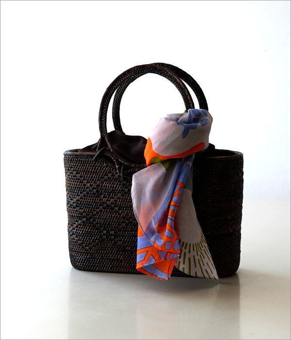 アニマルプリントスカーフ オレンジ(3)