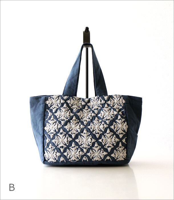 コットン刺繍ランチバッグ 2カラー(7)