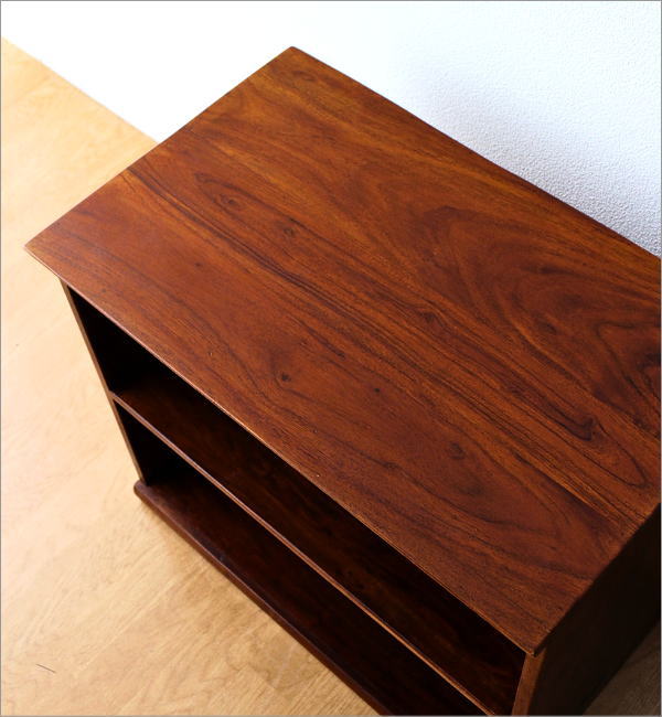 オープンシェルフ 木製 無垢 2段 サイドボード 収納棚 飾り棚