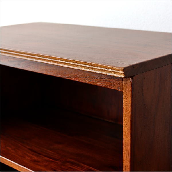 オープンシェルフ 木製 無垢 2段 サイドボード 収納棚 飾り棚