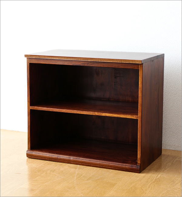 オープンシェルフ 木製 無垢 2段 サイドボード 収納棚 飾り棚