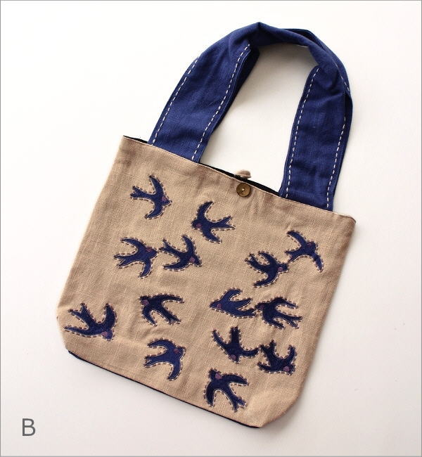 スワロー刺繍トートバッグ 2カラー(7)
