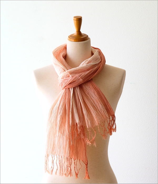 グラデーションショール コーラル(1)