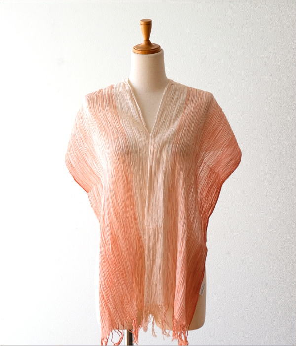 グラデーションショール コーラル(4)