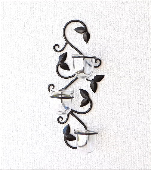 花瓶 壁掛けフラワーベース・3カップ(2)