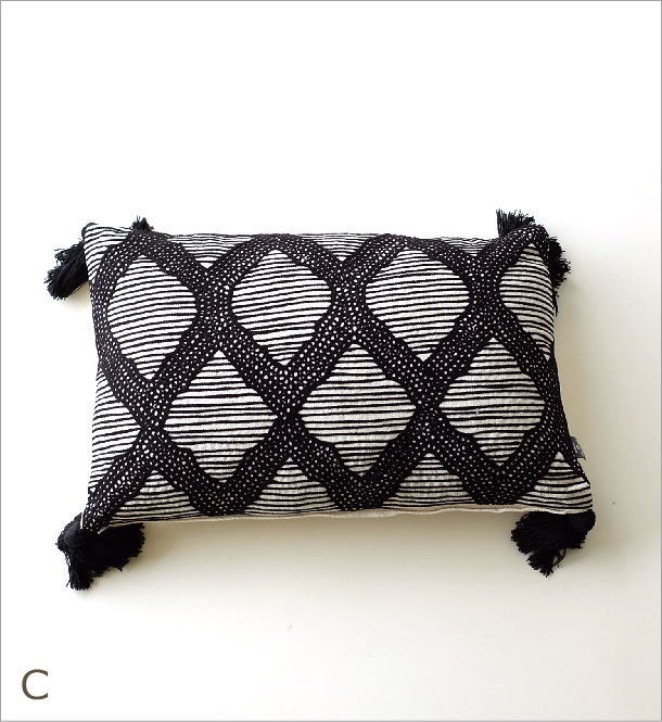 刺繍レクタングルクッション3タイプ(6)