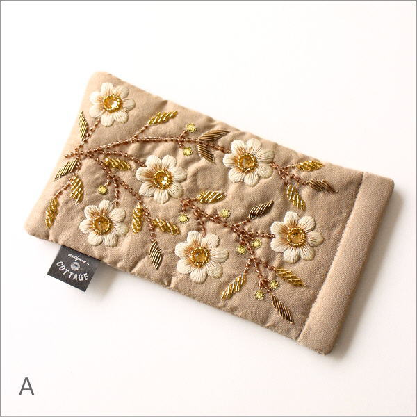 ビーズ刺繍メガネケースB 2カラー(6)