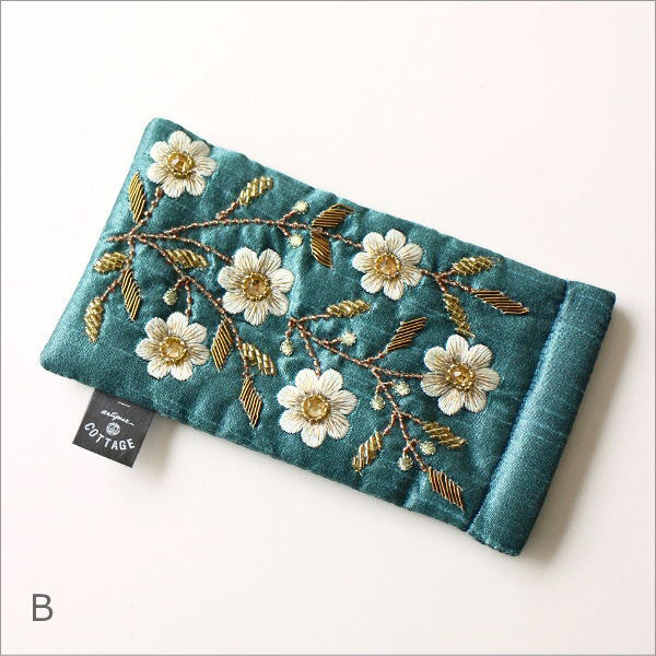 ビーズ刺繍メガネケースB 2カラー(7)