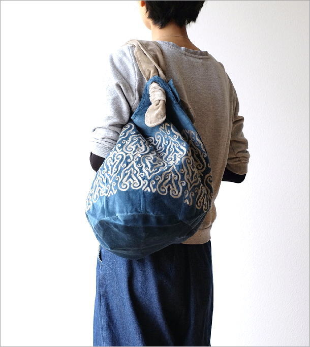 コットンベロア刺繍バッグ 2カラー(5)