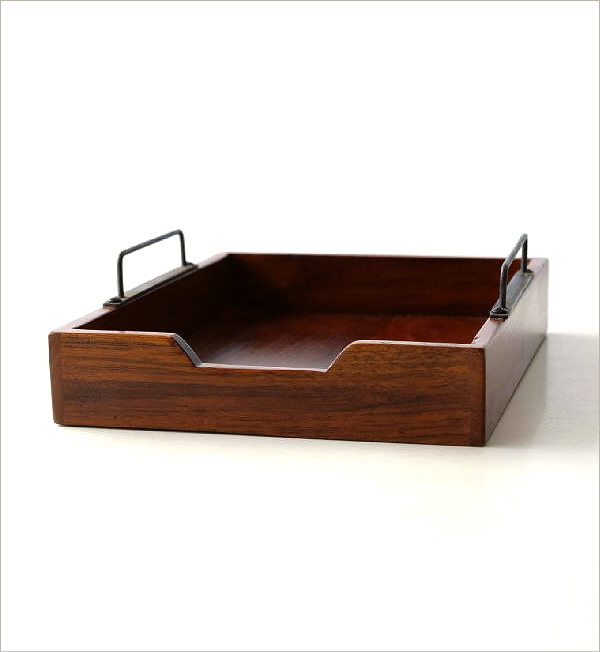 アカシアウッドハンドルスタッキングトレー(2)