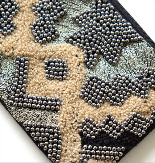 ビーズ刺繍フラットポーチ S(2)