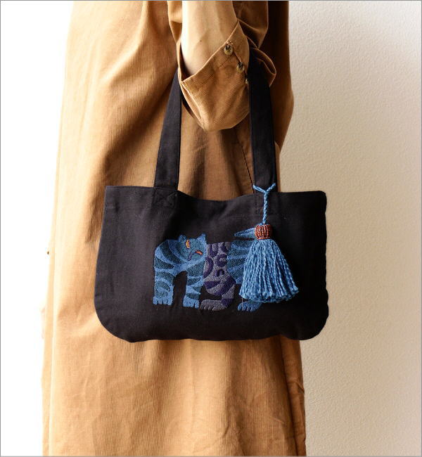 CHIZURI刺繍 コットンミニバッグ(6)