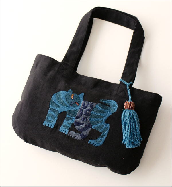 CHIZURI刺繍 コットンミニバッグ(7)